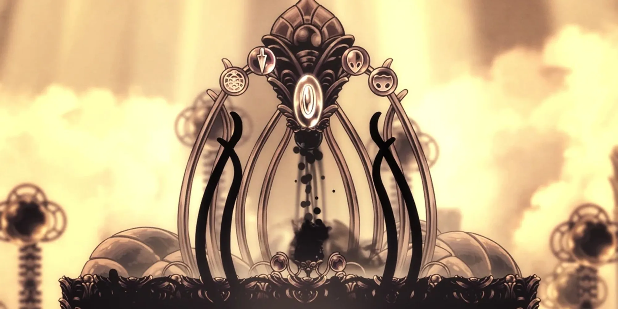 The Knight giao chiến với Absolute Radiance trong Pantheon of Hallownest, dẫn đến Ending 4