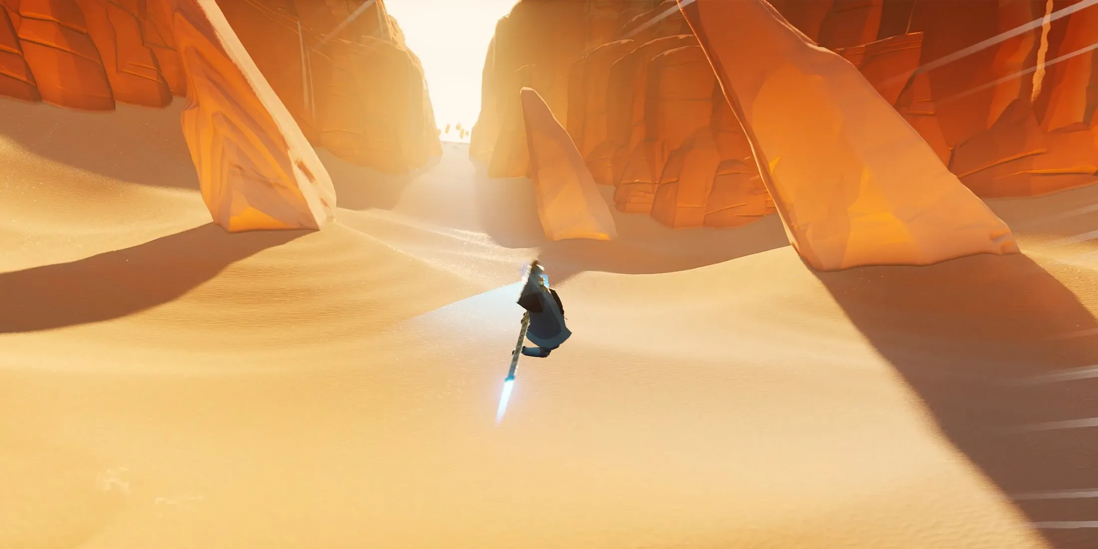 Thực hiện động tác trick ấn tượng trên không trung trong game Sword of the Sea.