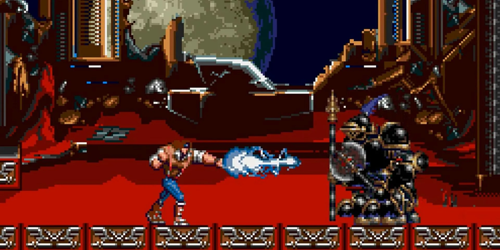 Trận chiến đầy thử thách với boss trong Castlevania: Bloodlines trên Sega Genesis
