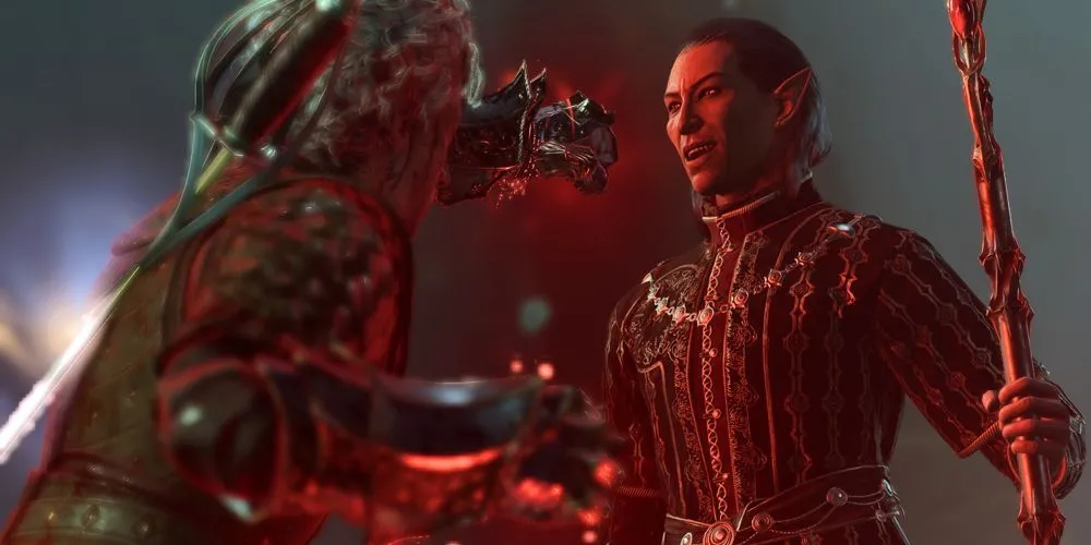 Trận chiến giữa Astarion và Cazador Szarr trong cung điện của Cazador, Baldur's Gate 3