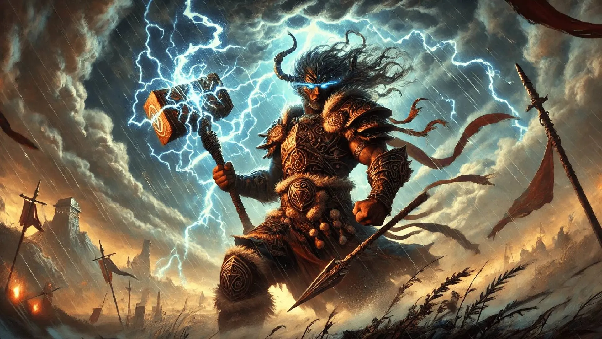 Barbarian Storm Herald aura bão tố hỗ trợ đội
