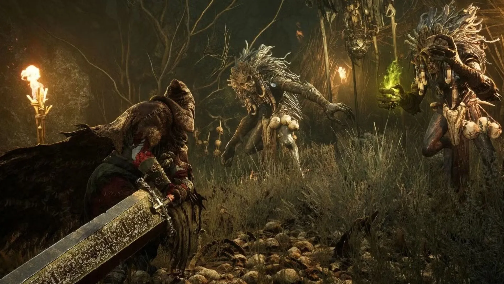 Cảnh chiến đấu hai tay trong Lords of the Fallen 2023