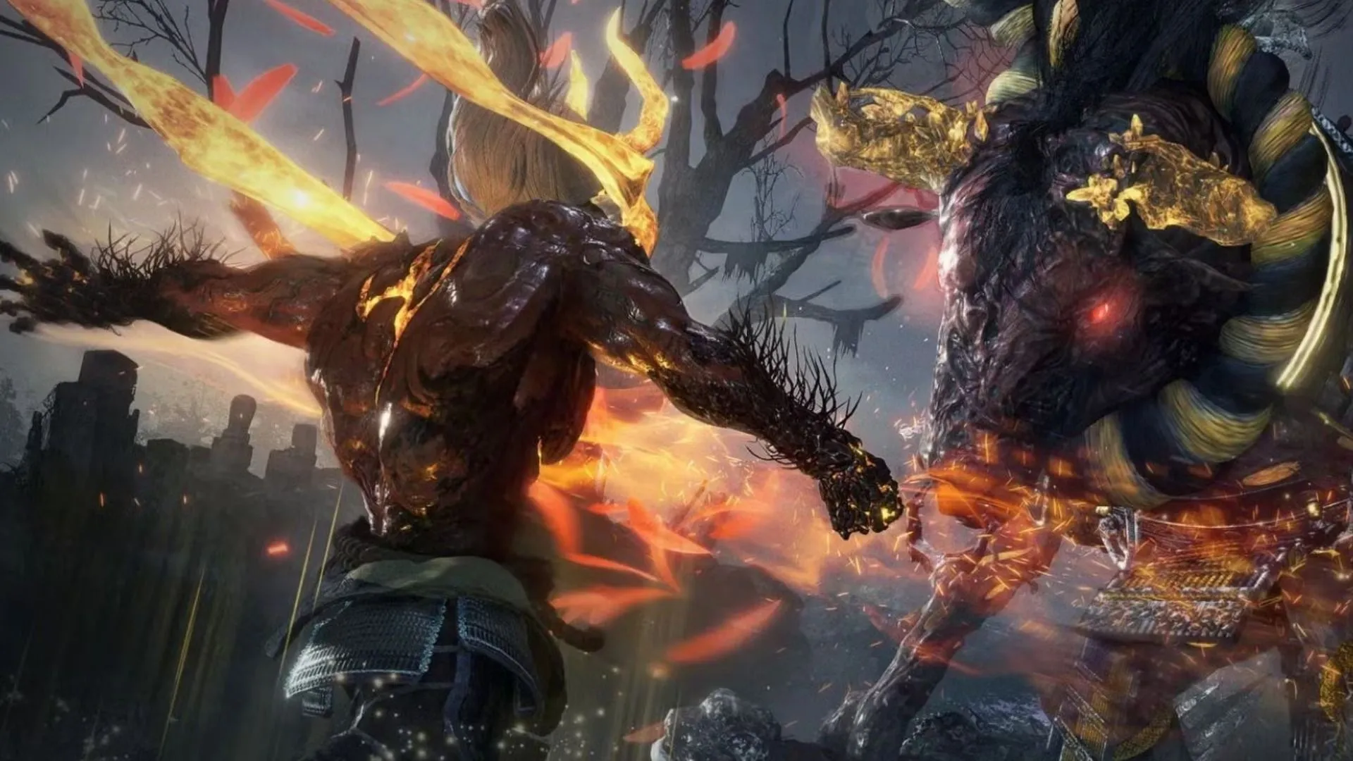 Cảnh đấu boss đẫm máu trong Nioh 2