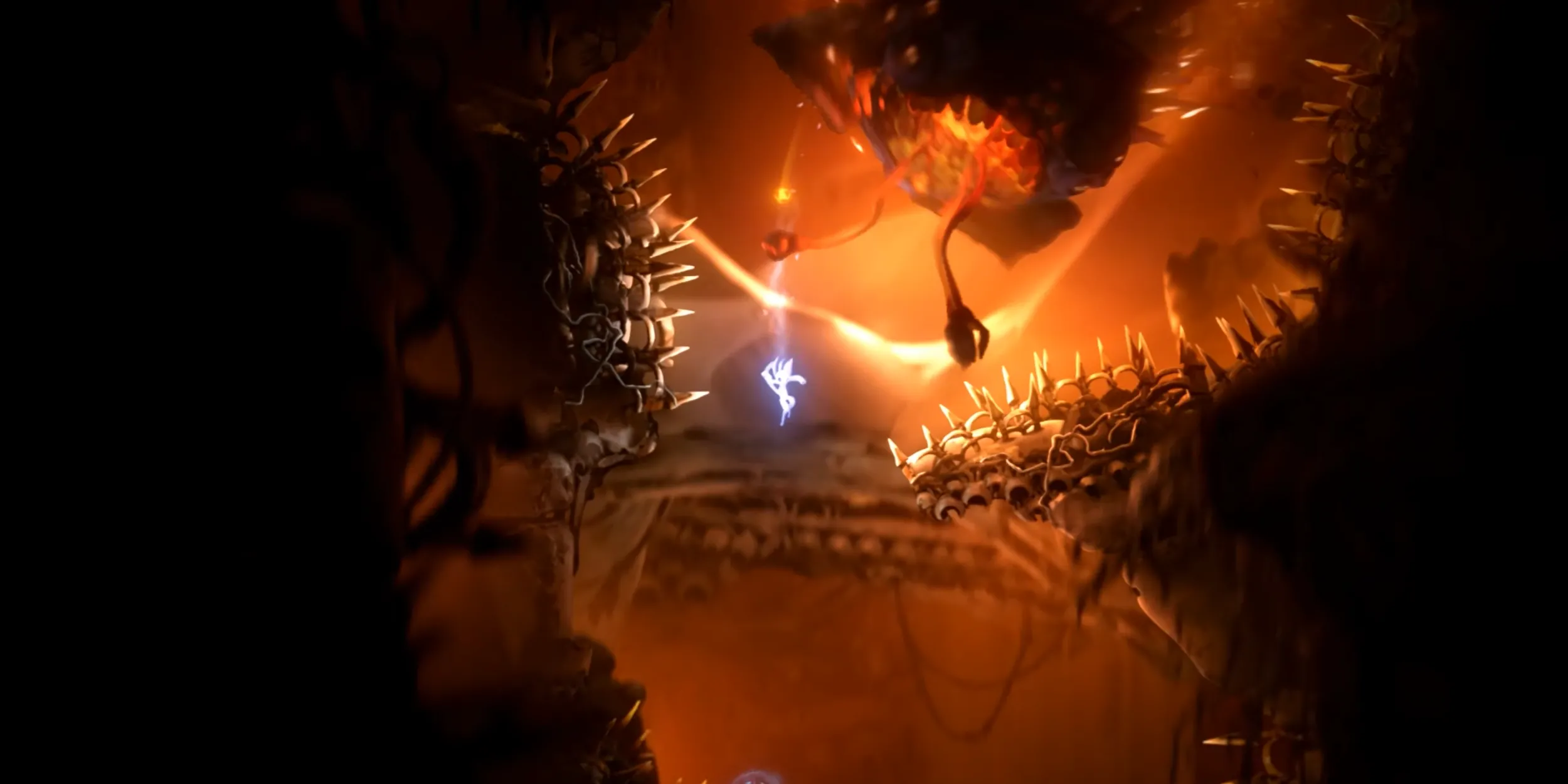 Cảnh Sandworm Escape trong Ori and the Will of the Wisps