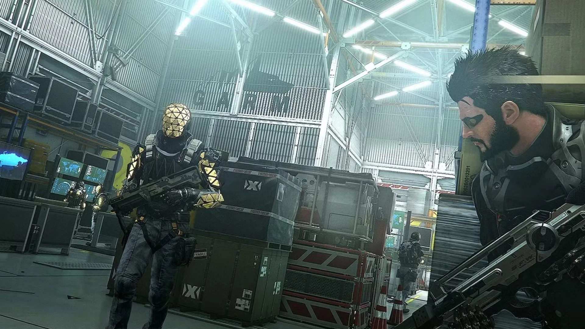Cảnh tối và augmentations trong Deus Ex: Mankind Divided, phong cách cyberpunk lạnh lùng
