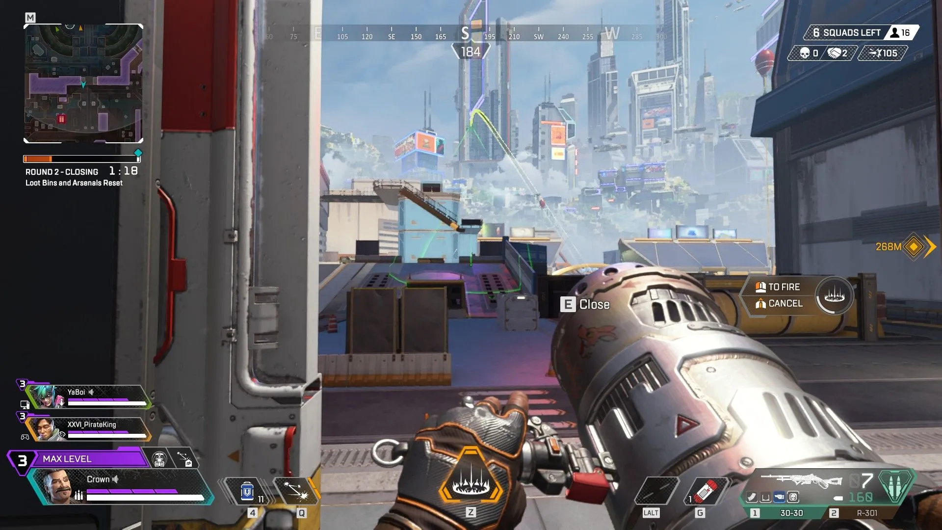 Fuse sử dụng Ultimate The Motherlode tạo vòng lửa kiểm soát khu vực Apex Legends