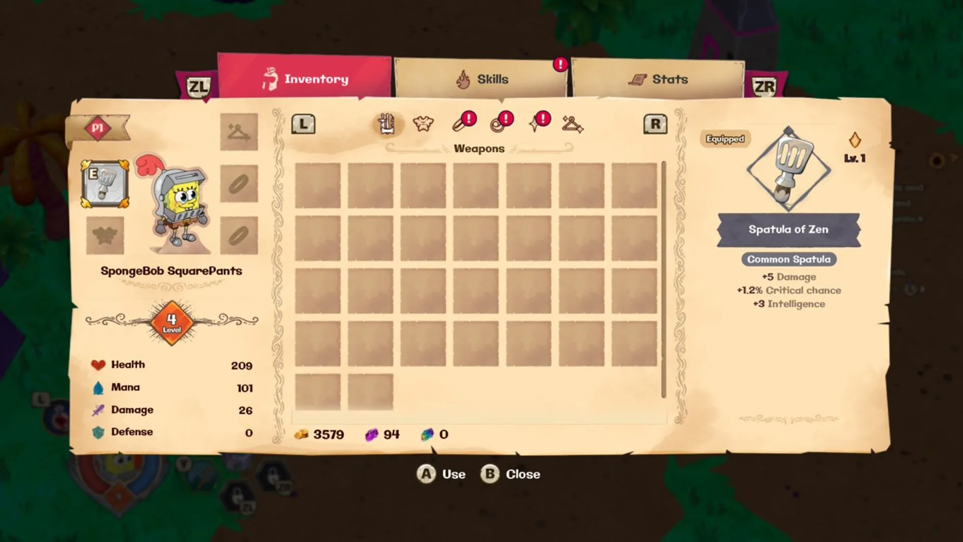 Giao diện UI và menu trang bị — hệ thống inventory khá phức tạp nhưng phân phối loot gây bất lợi