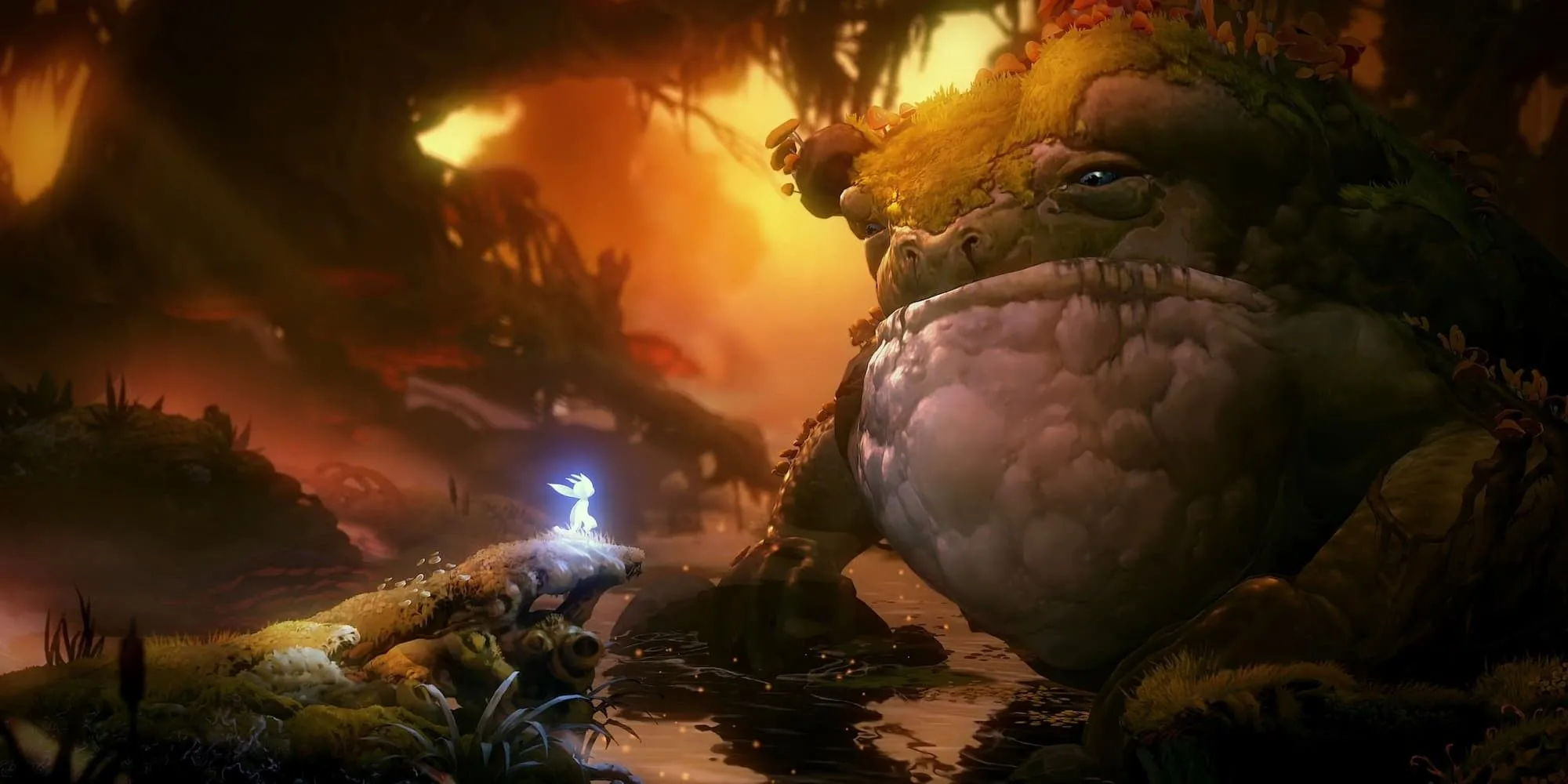 Giao diện và quái khổng lồ trong Ori and the Will of the Wisps
