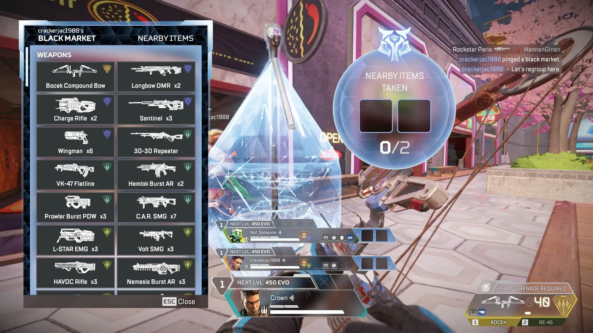 Loba kích hoạt Black Market Boutique thu gom đồ cho đồng đội Apex Legends