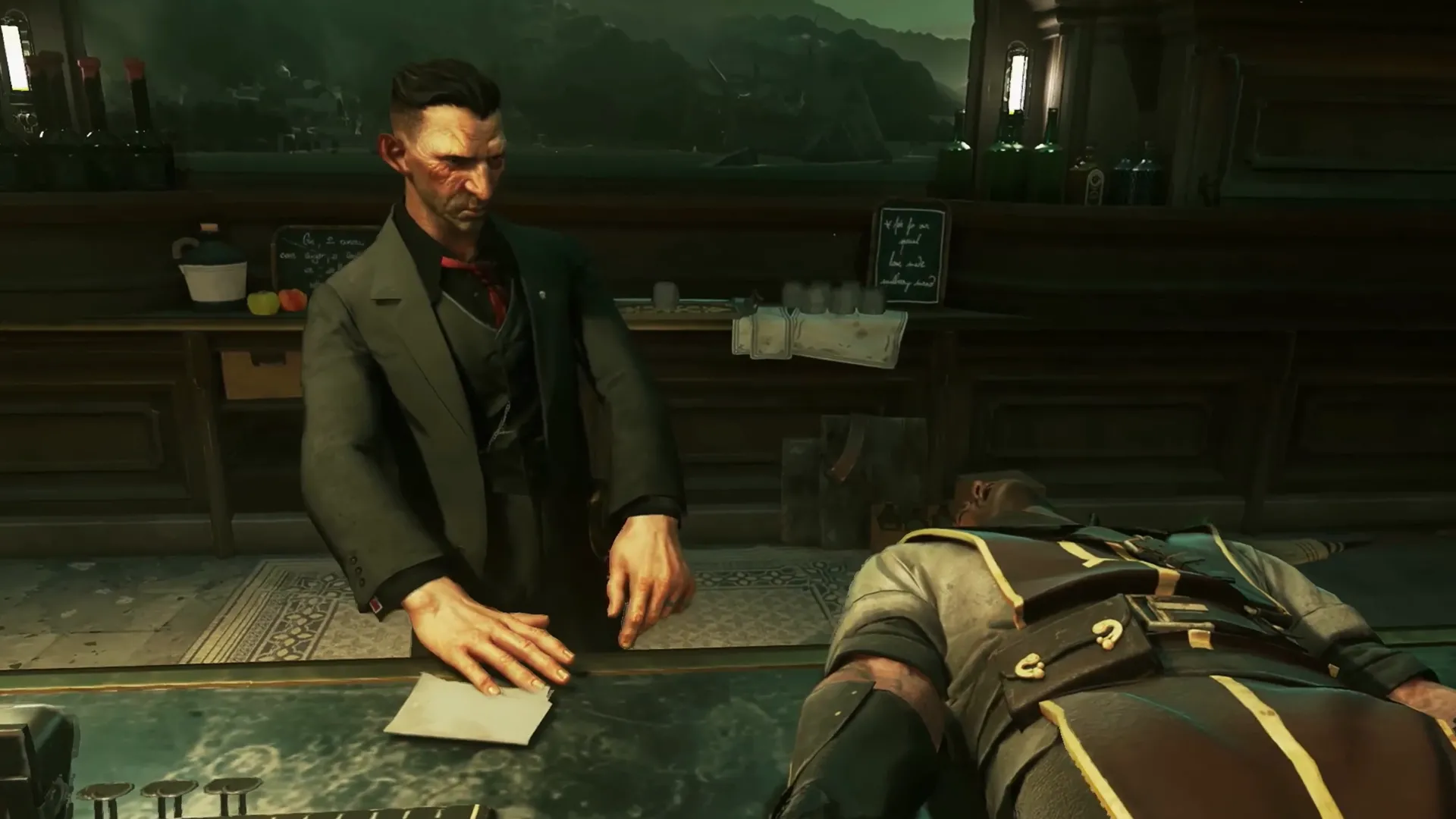 Paolo (Pedro Pascal) trong Dishonored 2, cảnh nhân vật lãnh đạo băng đảng Howlers