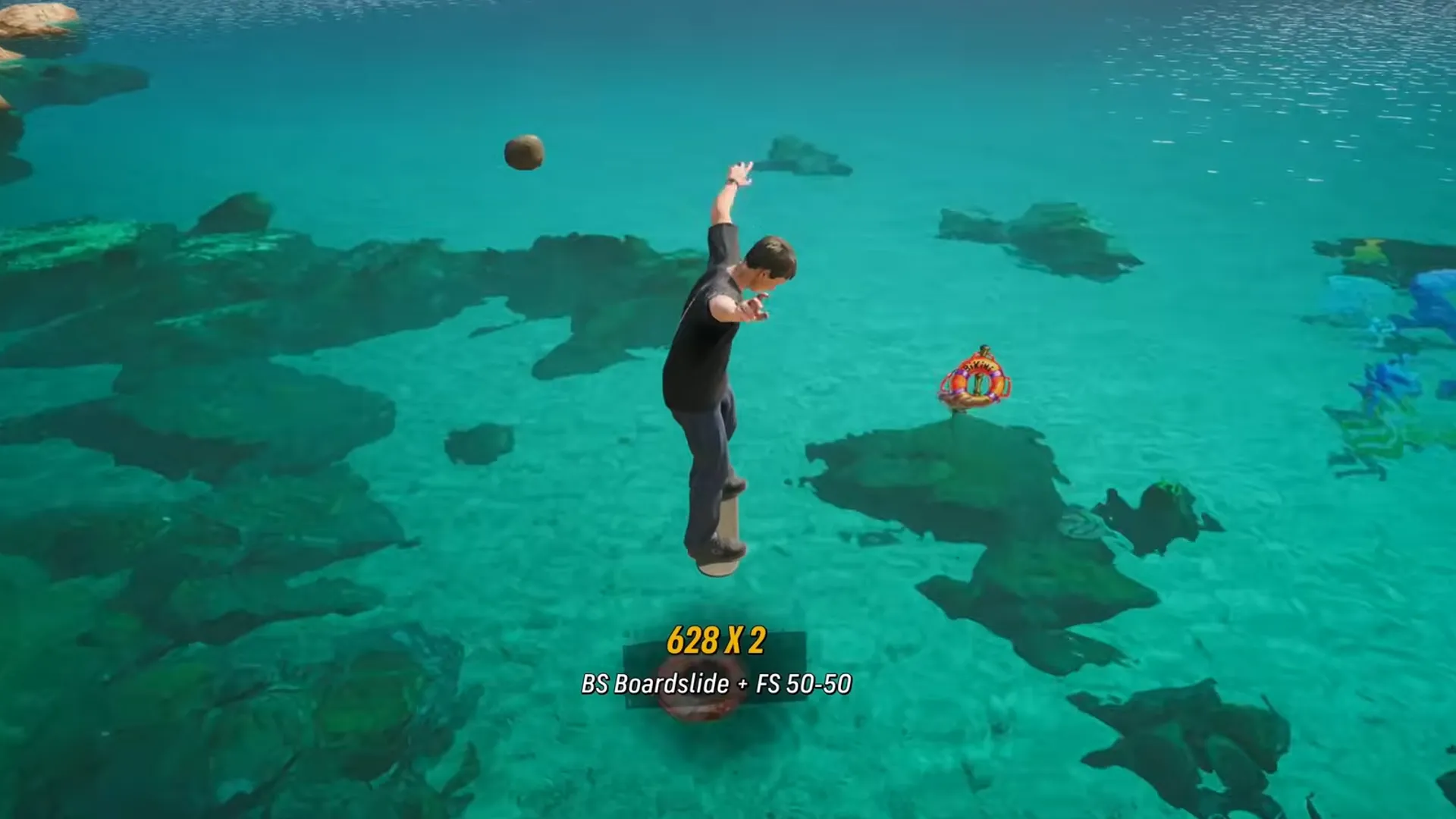 Pha nhảy lên bowsprit để vào Bikini Bottom, Tony Hawk's Pro Skater 3+4