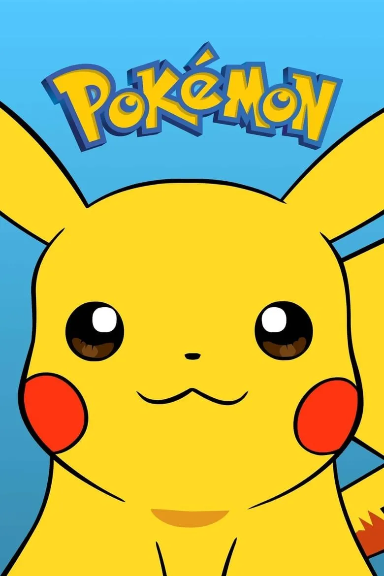 Poster anime Pokémon thế hệ đầu - Satoshi và Pikachu trên sân khấu