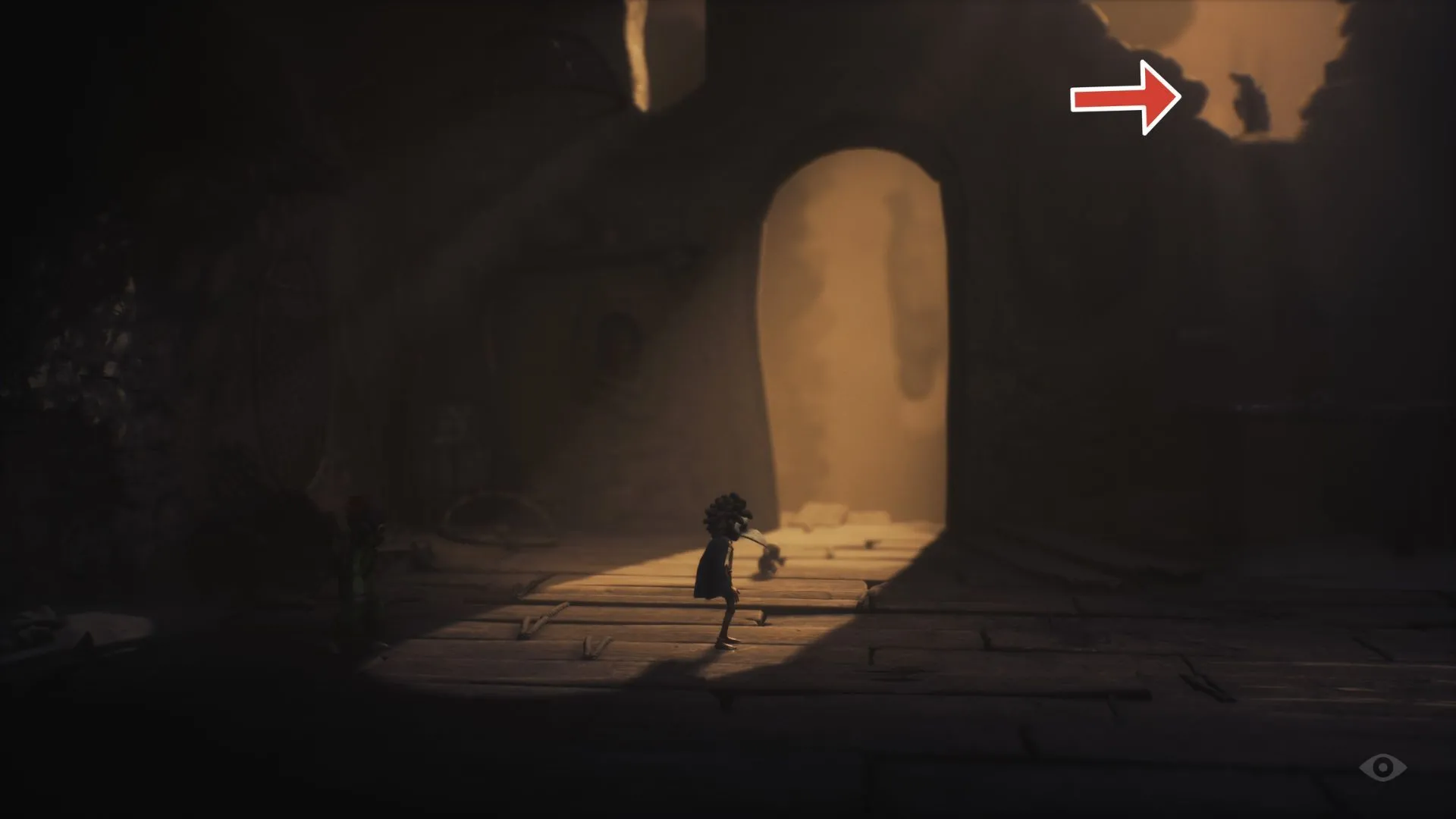 Quạ #1 trên bệ trần trong phòng đầu chương 1