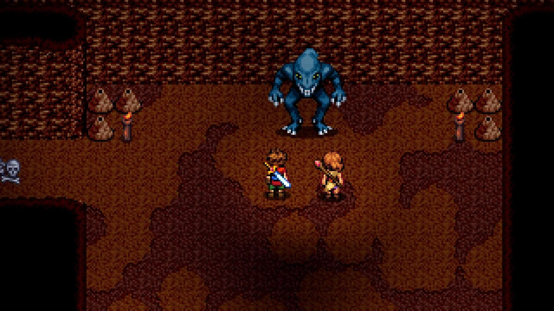 Rio và Reima đối đầu với Groonis — combat action RPG, phép thuật và né đòn