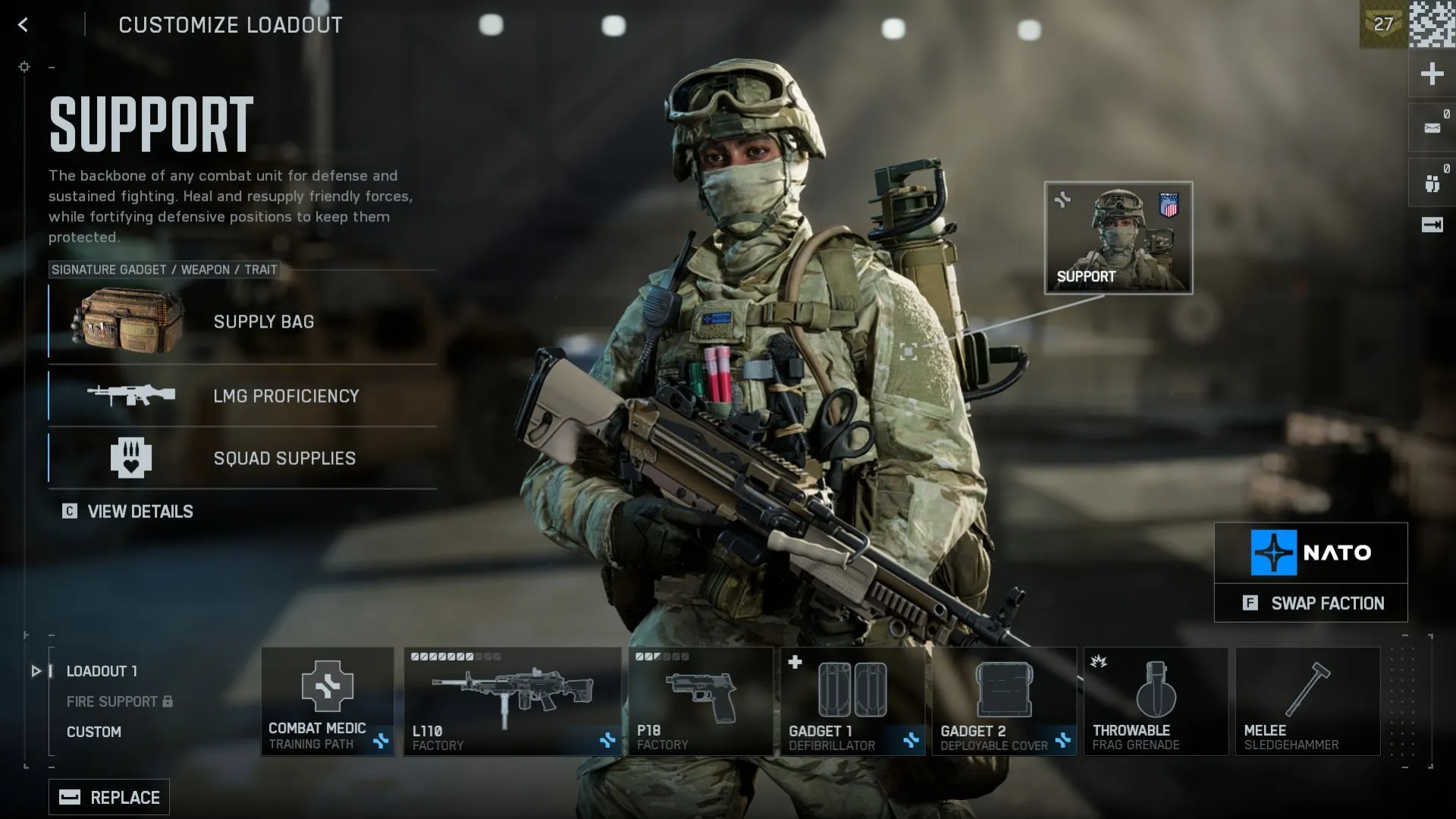 Support class Battlefield 6 cứu đồng đội trên chiến trường