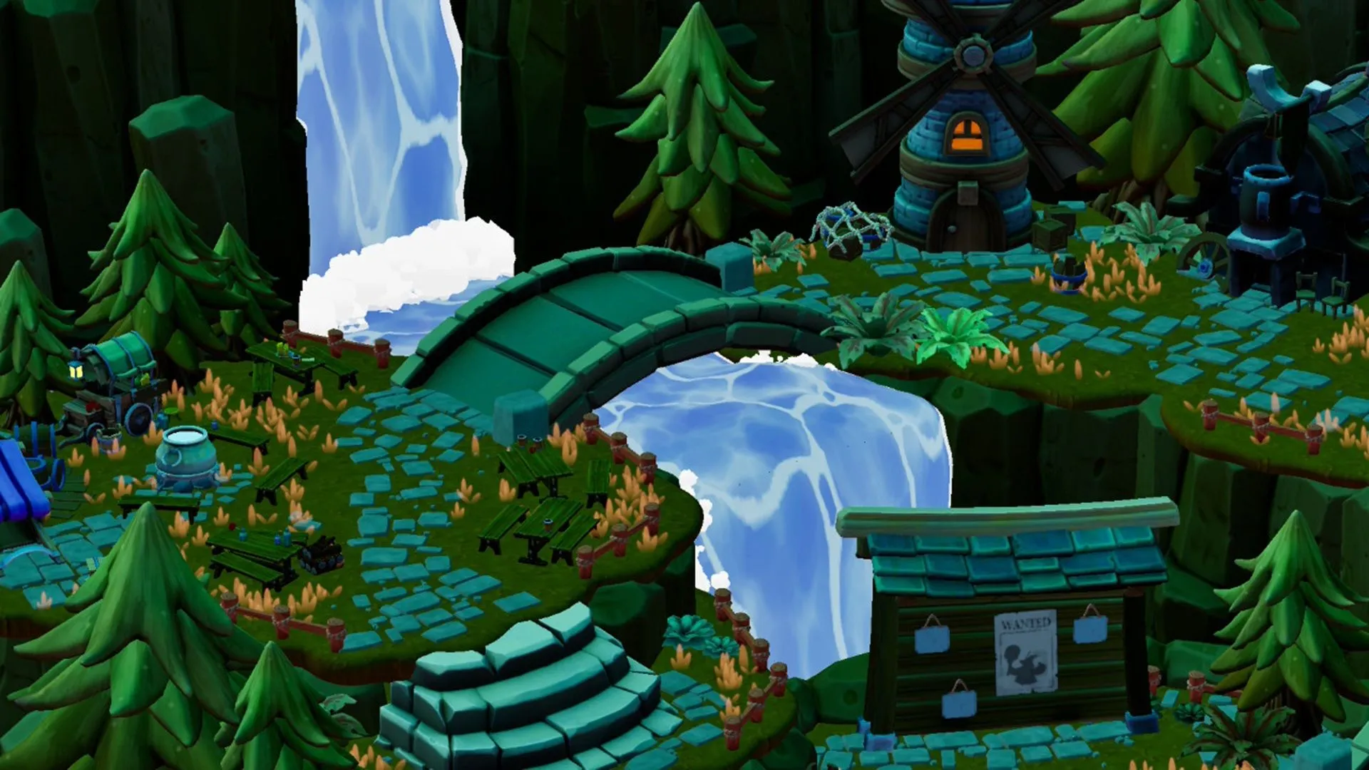 Tangle — hub chính của game với phong cách giả tưởng từ nhiều vũ trụ Nick