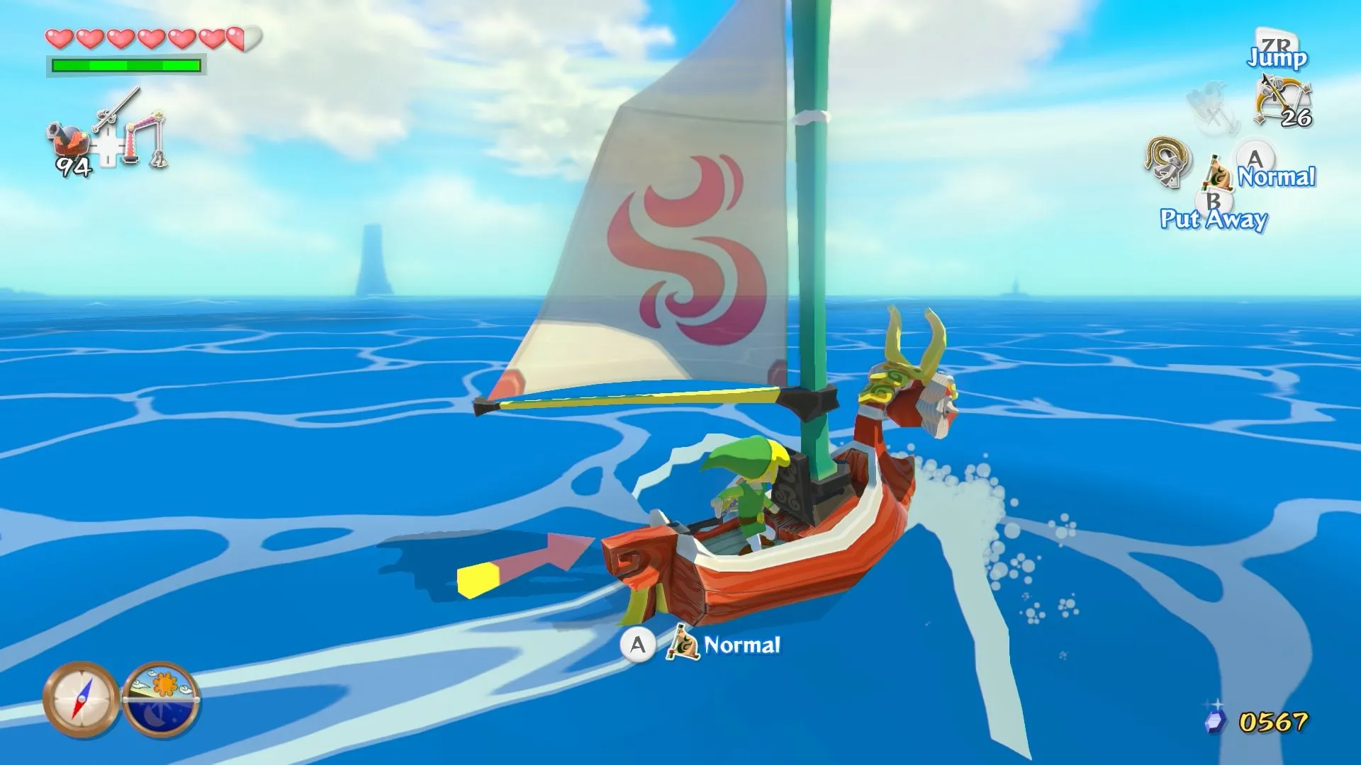 The Wind Waker với phong cách cel-shaded và hải trình trên biển