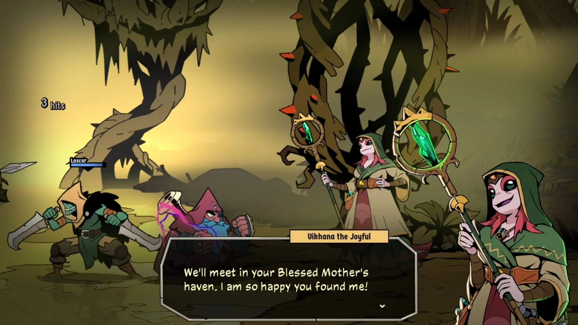 Vikhanna the Joyful tại Sanctuary — đổi Imbued Fruits để nâng cấp Rituals